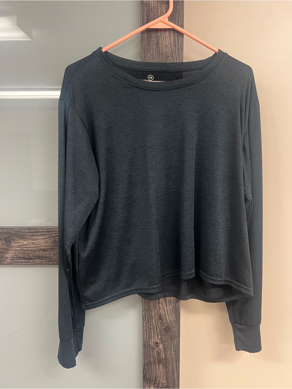 Real Essentials Heathered Black Tee